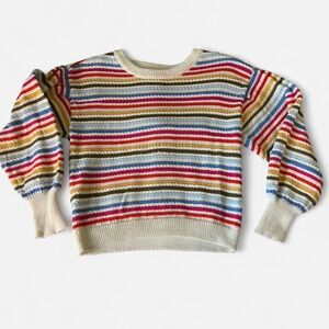 rainbow striped sweater
